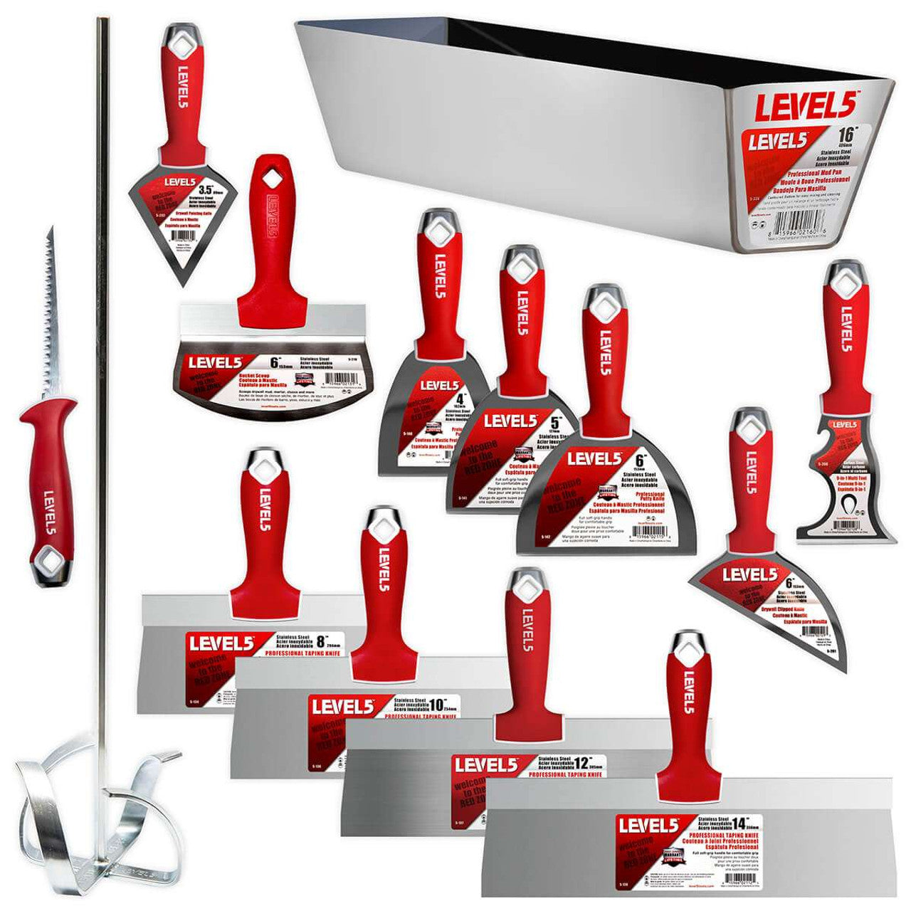 LEVEL5 Deluxe Stainless Steel Hand Tool Set | WallboardTrim