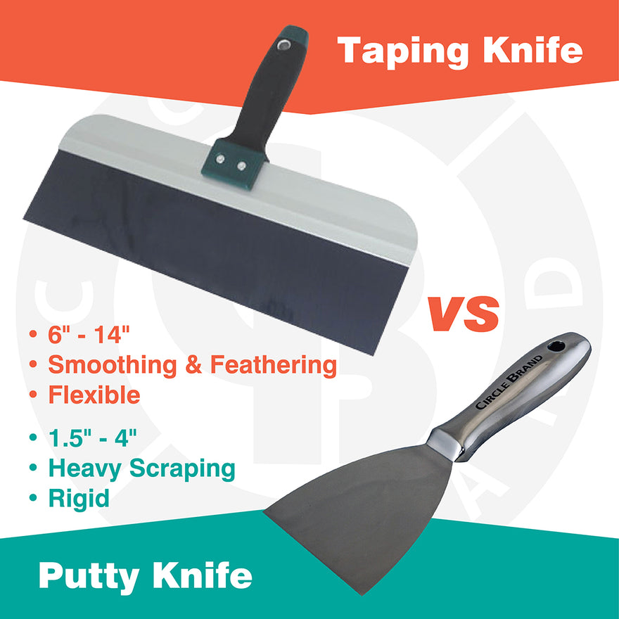 Taping Knife Versus Putty Knife
