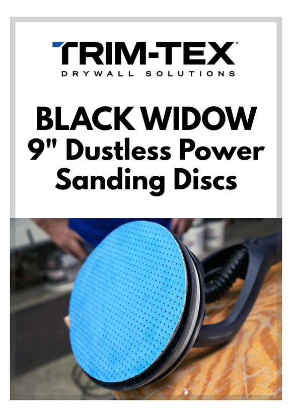 Black widow 9 dustless power sanding discs