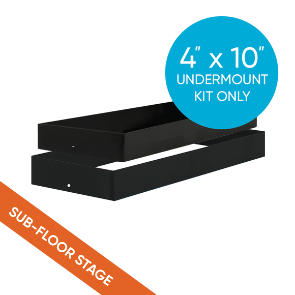 DAVENTE Flush Undermount Kit - 4" x 10" Duct Opening (BLACK)