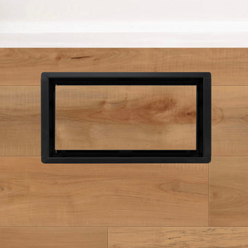 DAVENTE Drop-In Top Flush Mount Floor Vent, 6" x 10" Duct Opening (BLACK)
