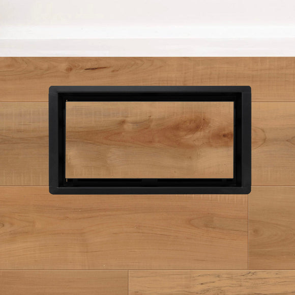 DAVENTE Drop-In Top Flush Mount Floor Vent, 6" x 10" Duct Opening (BLACK)