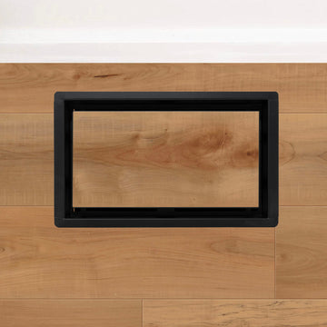 DAVENTE Drop-In Top Flush Mount Floor Vent, 6" x 12" Duct Opening (BLACK)