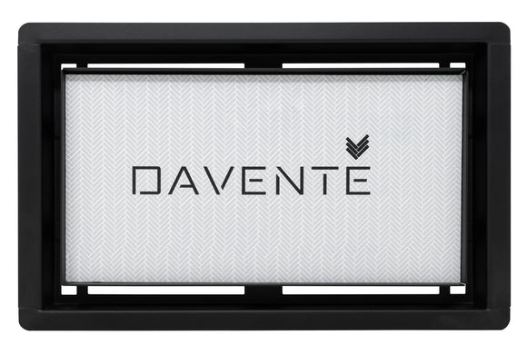 DAVENTE Drop-In Top Flush Mount Floor Vent, 6" x 12" Duct Opening (BLACK)