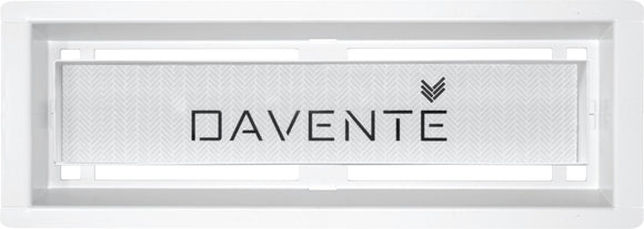 DAVENTE Drop-In Top Flush Mount Floor Vent, 3" x 10" Duct Opening (WHITE)