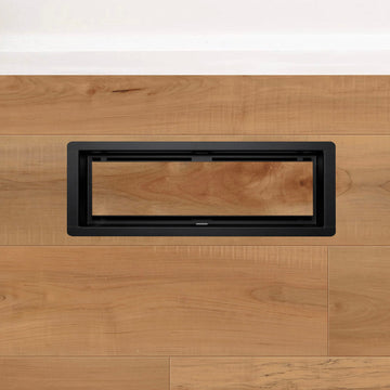 DAVENTE Drop-In Top Flush Mount Floor Vent, 3" x 10" Duct Opening (BLACK)
