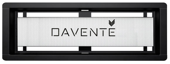 DAVENTE Drop-In Top Flush Mount Floor Vent, 3" x 10" Duct Opening (BLACK)
