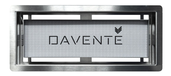 DAVENTE Drop-In Top Flush Mount Floor Vent, 4" x 10" Duct Opening (STAINLESS STEEL)
