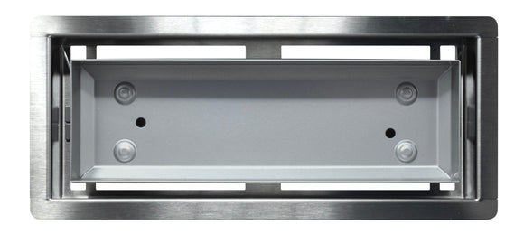 DAVENTE Drop-In Top Flush Mount Floor Vent, 4" x 10" Duct Opening (STAINLESS STEEL)