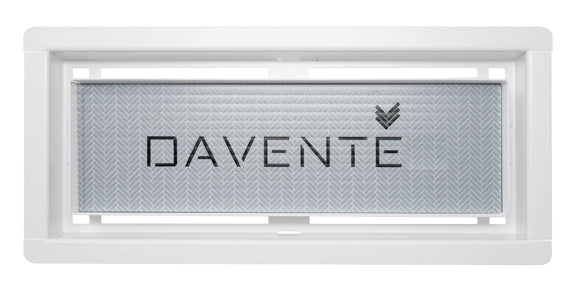 DAVENTE Drop-In Top Flush Mount Floor Vent - 4” x 10” Duct Opening (WHITE)