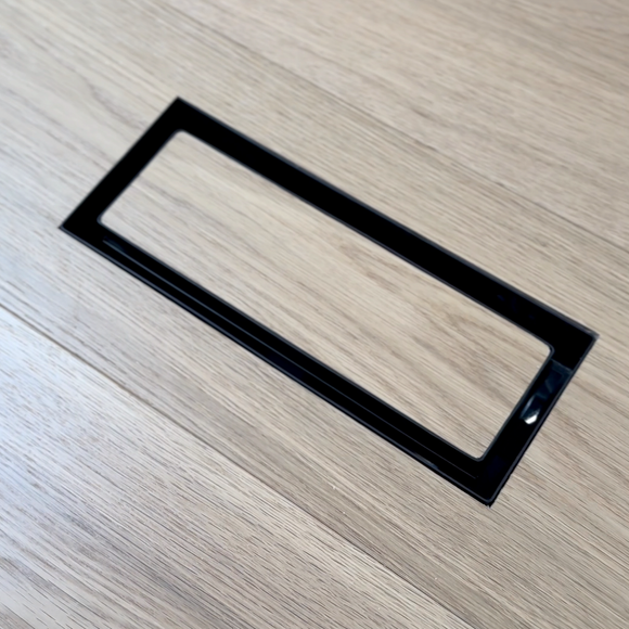 DAVENTE Black Flush Undermount Floor Vent - 4” x 10” Duct Opening (Bundle)