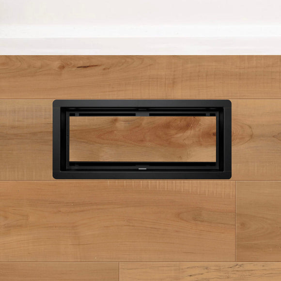 DAVENTE Drop-In Top Flush Mount Floor Vent - 4” x 10” Duct Opening (BLACK)