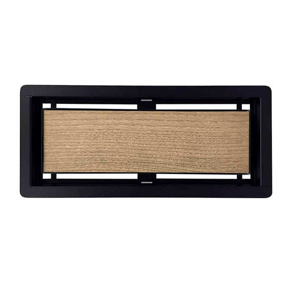 DAVENTE Drop-In Top Flush Mount Floor Vent - 4” x 10” Duct Opening (BLACK)