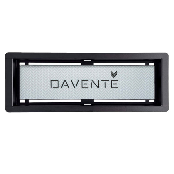 DAVENTE Drop-In Top Flush Mound Floor Vent - 4” x 12” Duct Opening (BLACK)