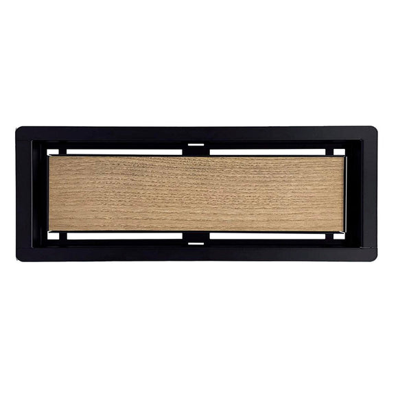 DAVENTE Drop-In Top Flush Mound Floor Vent - 4” x 12” Duct Opening (BLACK)