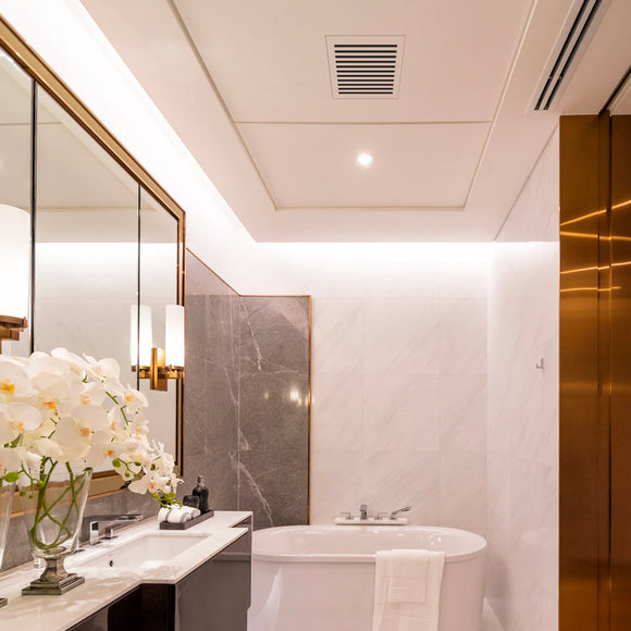 Envisivent Removable Flush Mount Bathroom Exhaust Fan Cover, 8" x 8" (Drywall Opening)