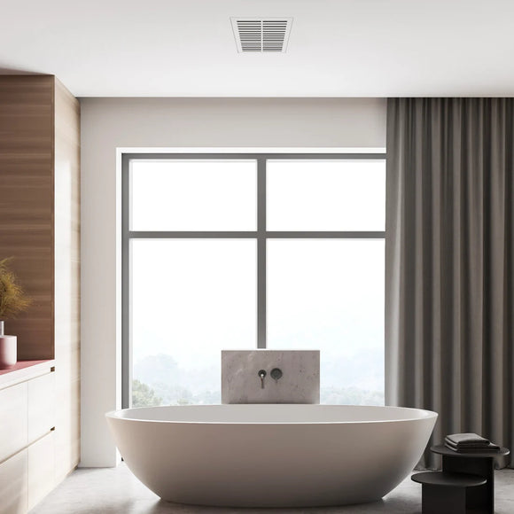 Envisivent Removable Flush Mount Bathroom Exhaust Fan Cover, 14" x 14" (Drywall Opening)