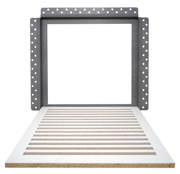 Envisivent Removable Mud-In Flush Mount Air Return Vent, 12" x 12" (Drywall Opening)