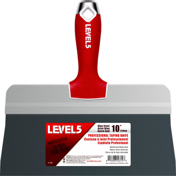 LEVEL5 Big Back Blue Steel Taping Knife with Soft Grip Handle