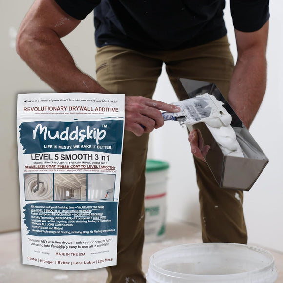 Muddskip™ Level 5 SMOOTH 3-in-1 Drywall Additive