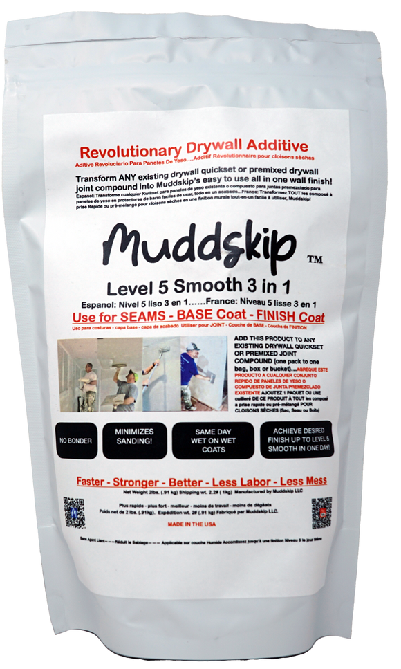 Muddskip™ Level 5 SMOOTH 3-in-1 Drywall Additive