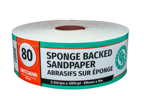 Circle Brand Spongeback Sandpaper Roll 3.5" x 30’