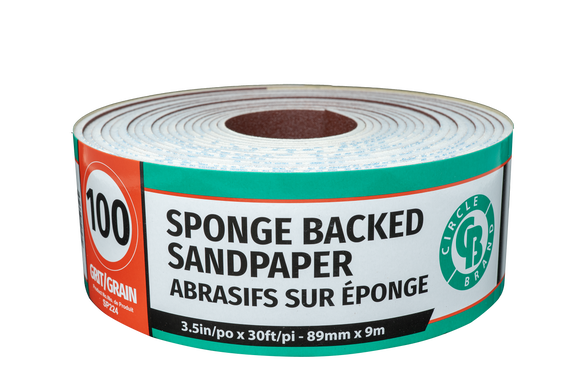 Circle Brand Spongeback Sandpaper Roll 3.5" x 30’