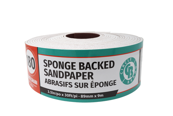 Circle Brand Spongeback Sandpaper Roll 3.5" x 30’