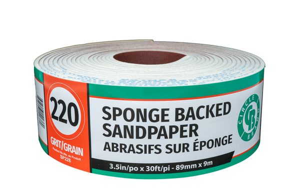 Circle Brand Spongeback Sandpaper Roll 3.5" x 30’