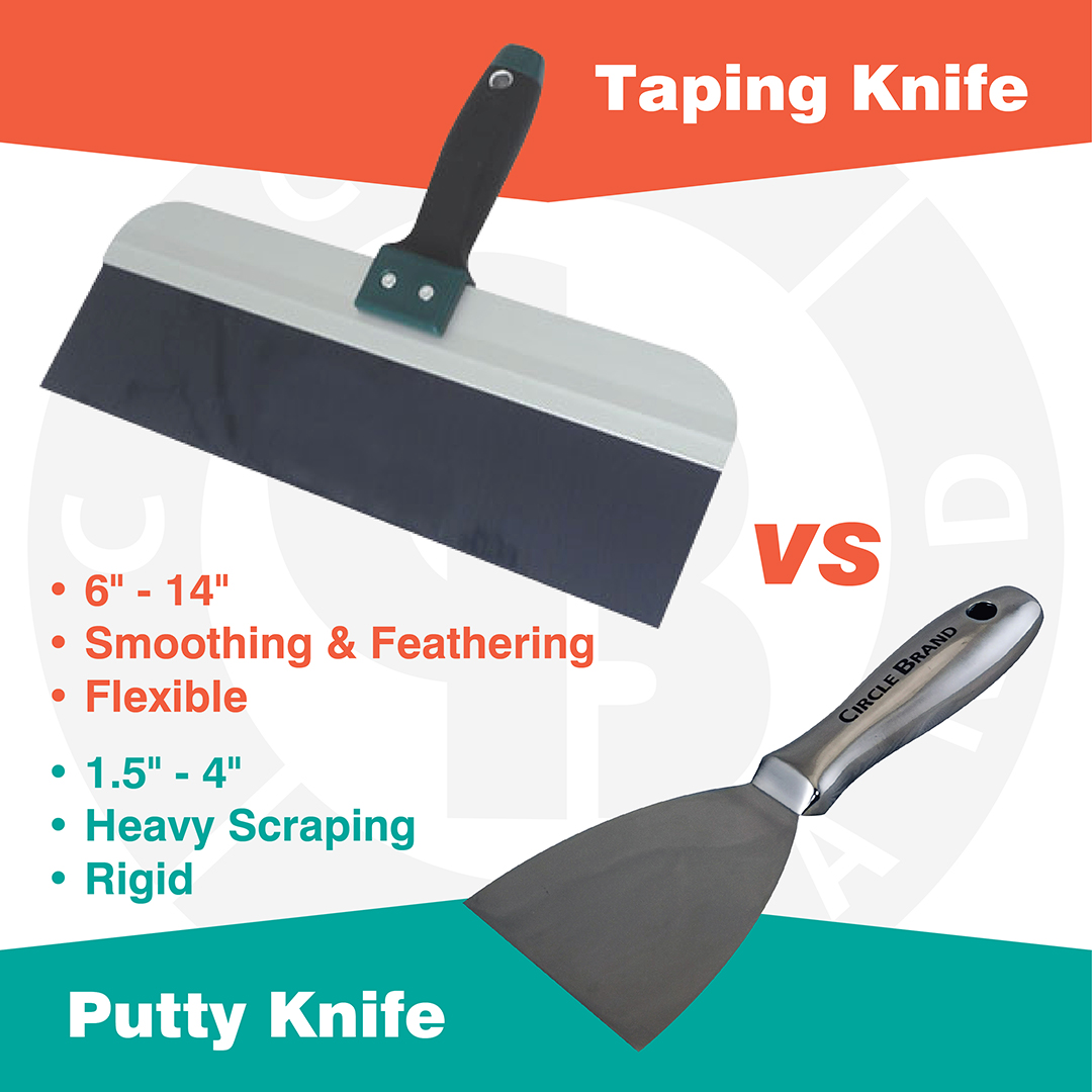 Taping Knives Taping Knife Versus Putty Knife - Wallboard Trim & Tool